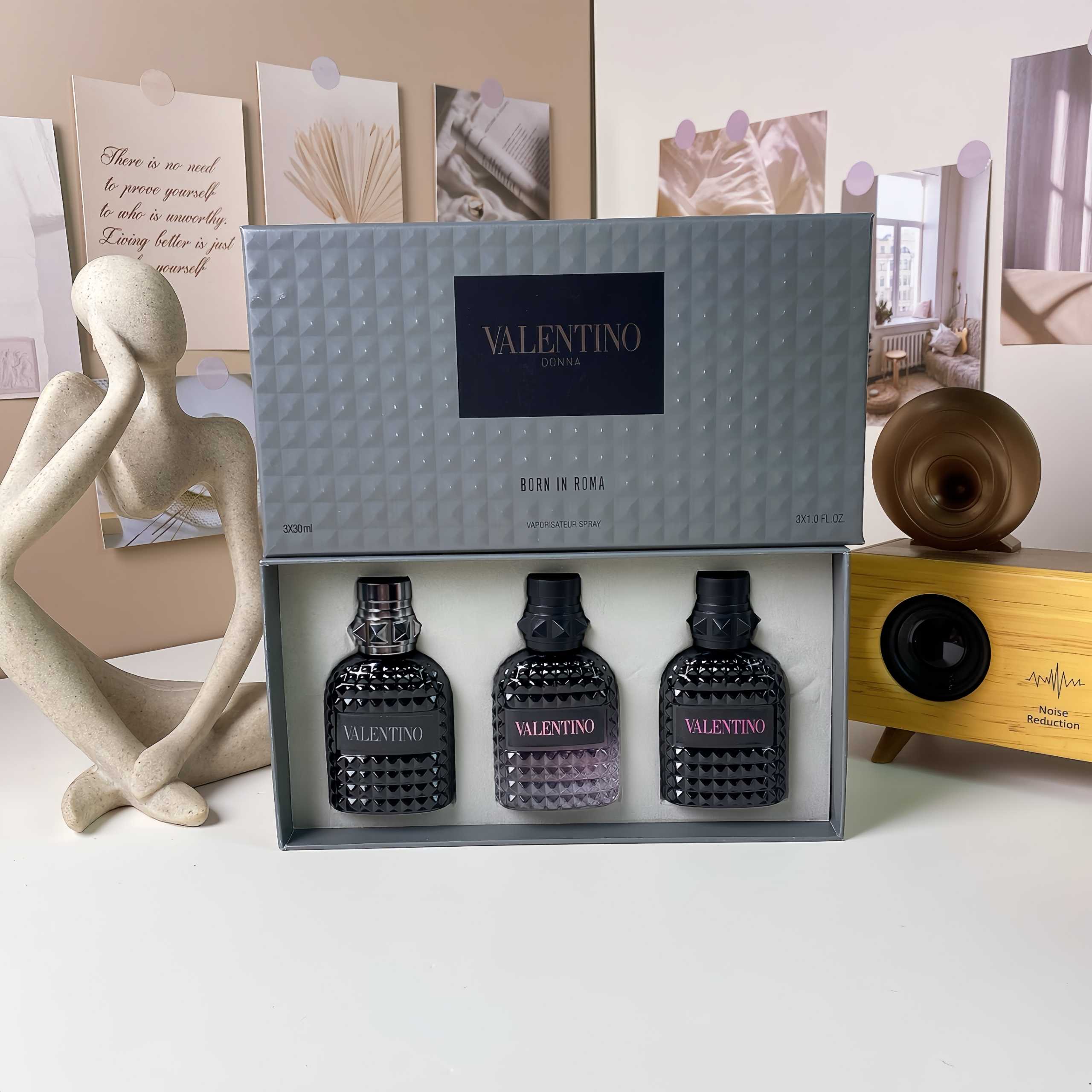 Valentino perfume black gift box（30ml*3）