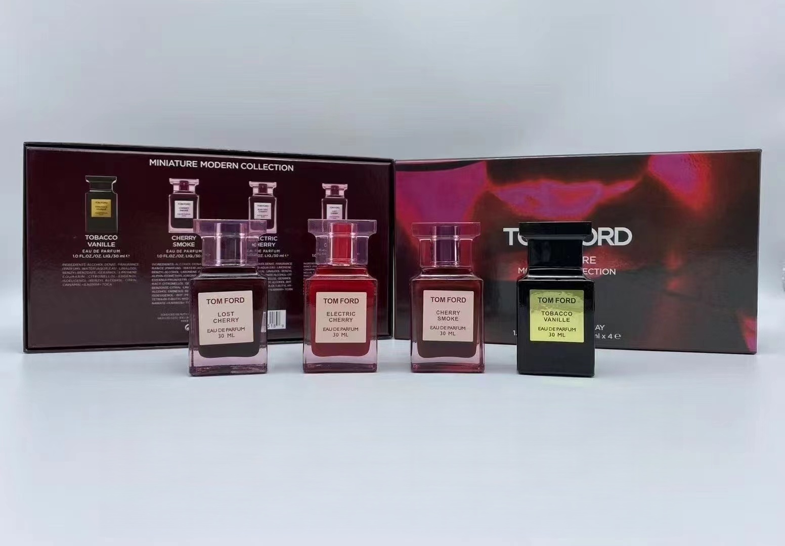 Tom Ford  4×30ml，Tobacco Vanille、Smoke Cherry、Electric Cherry、Cherry Smoke